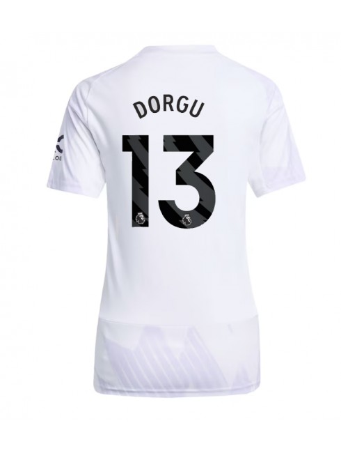 Manchester United Patrick Dorgu #13 Replika Borta Kläder Dam 2025-26 Kortärmad Manchester United Patrick Dorgu #13 Replika Borta Kläder Dam 2025-26 Kortärmad